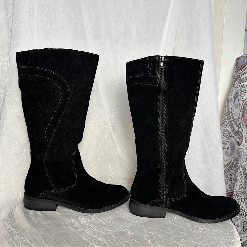 Easy spirit Suede Leather Knee High Black Boots | Sz 7 - Picture 7 of 16
